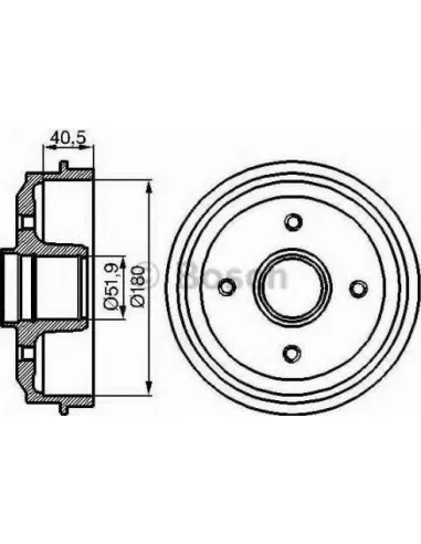 Tambor de freno Bosch 986477095