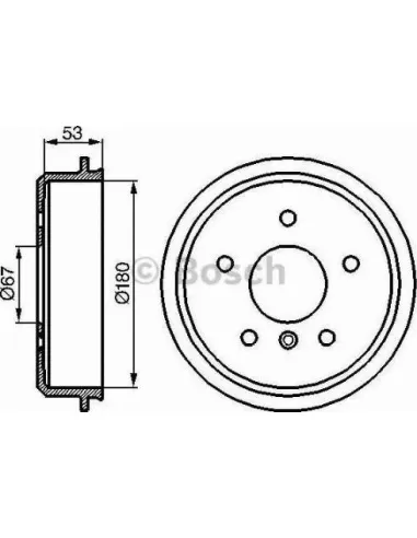 Tambor de freno Bosch 986477096