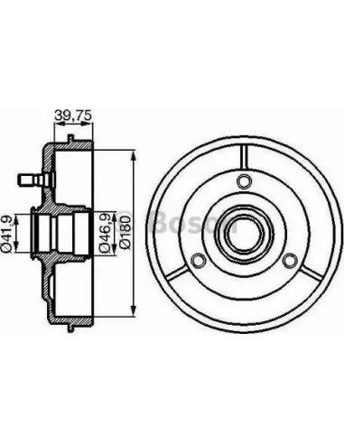 Tambor de freno Bosch 986477097