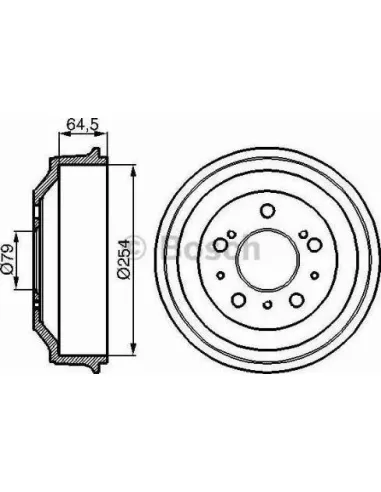 Tambor de freno Bosch 986477098
