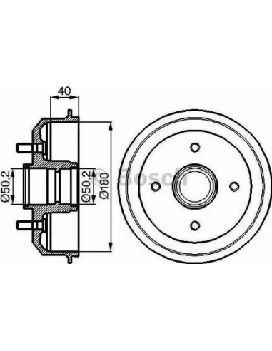 Tambor de freno Bosch 986477099