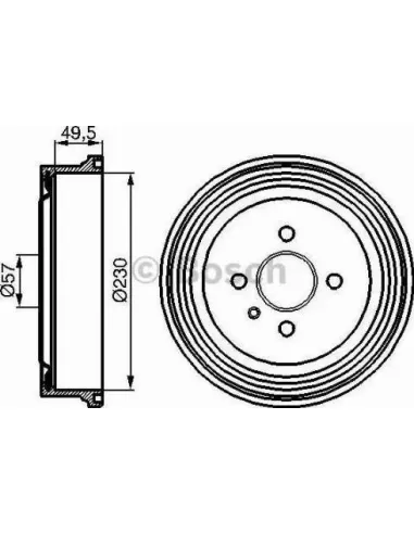 Tambor de freno Bosch 986477100