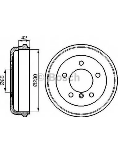 Tambor de freno Bosch 986477101