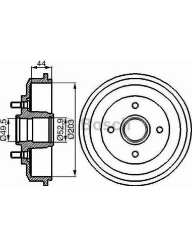 Tambor de freno Bosch 986477102