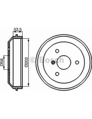 Tambor de freno Bosch 986477103