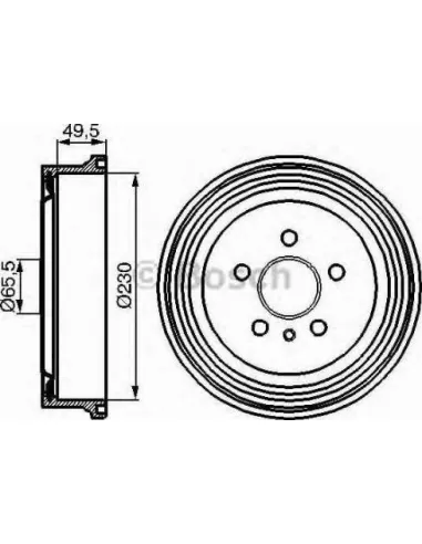 Tambor de freno Bosch 986477104
