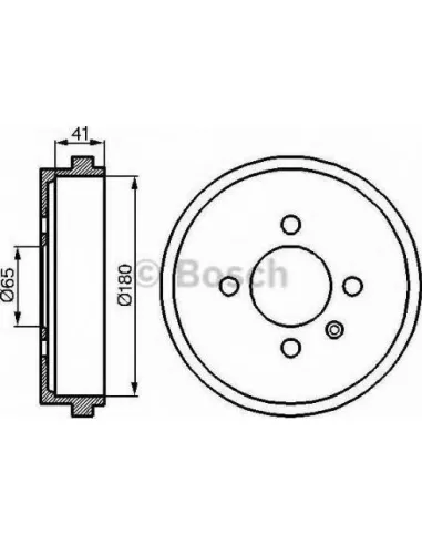 Tambor de freno Bosch 986477105