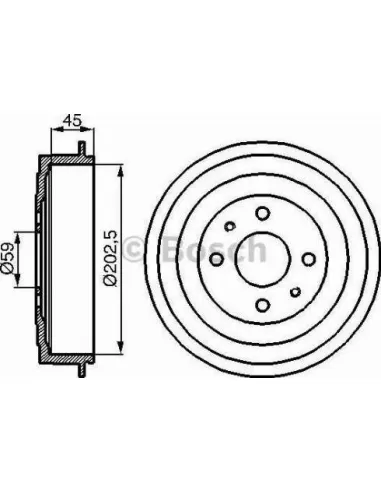 Tambor de freno Bosch 986477109