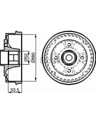 Tambor de freno Bosch 986477112
