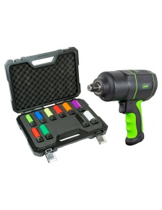53988 KIT DE 10 VASOS IMPACTO DE 1/2" + 53608 PISTOLA DE IMPACTO 1/2" 1200NM