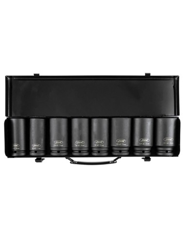 SET DE 8 VASOS DE IMPACTO HEXAGONALES 3/4"