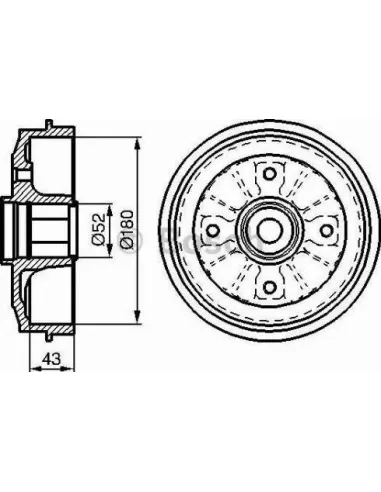 Tambor de freno Bosch 986477114