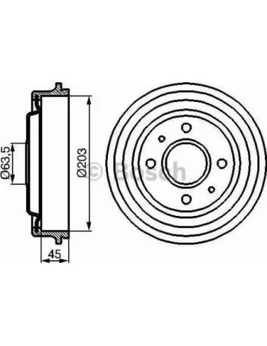 Tambor de freno Bosch 986477115