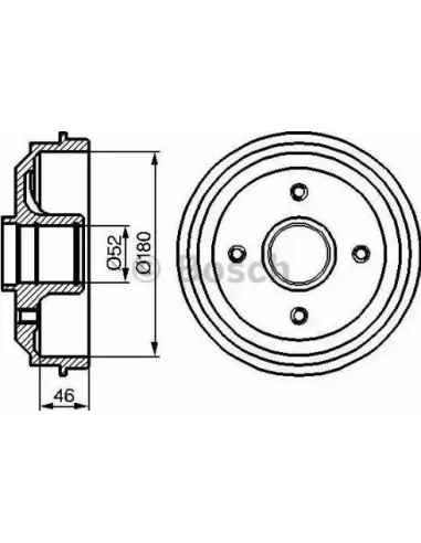 Tambor de freno Bosch 986477116