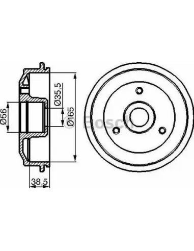 Tambor de freno Bosch 986477118