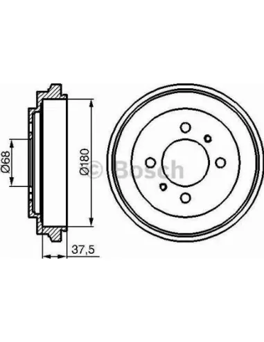 Tambor de freno Bosch 986477119