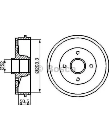 Tambor de freno Bosch 986477122