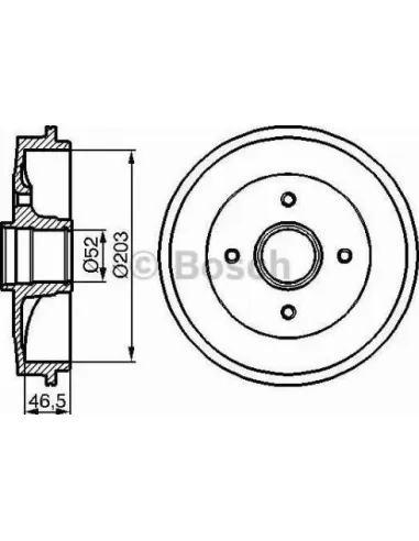 Tambor de freno Bosch 986477124