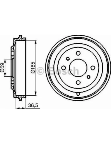 Tambor de freno Bosch 986477125