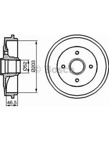 Tambor de freno Bosch 986477127