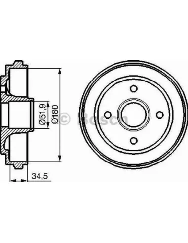Tambor de freno Bosch 986477128