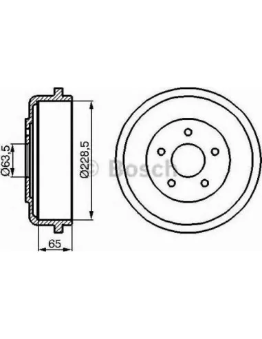 Tambor de freno Bosch 986477129