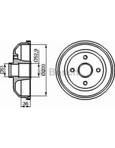 Tambor de freno Bosch 986477134