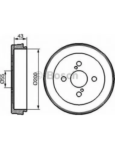 Tambor de freno Bosch 986477138