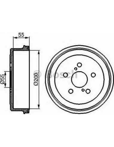 Tambor de freno Bosch 986477139
