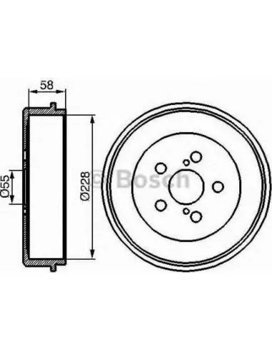 Tambor de freno Bosch 986477140