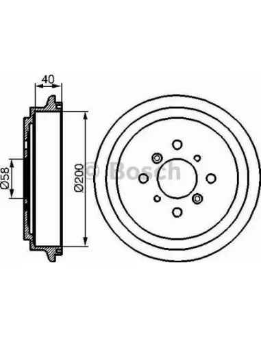 Tambor de freno Bosch 986477141