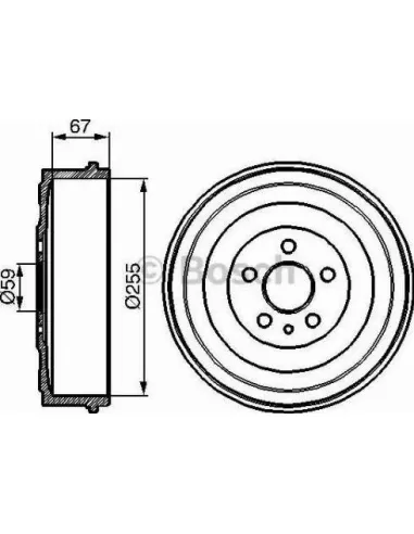Tambor de freno Bosch 986477144