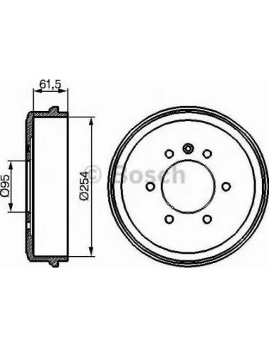 Tambor de freno Bosch 986477145