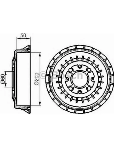 Tambor de freno Bosch 986477146