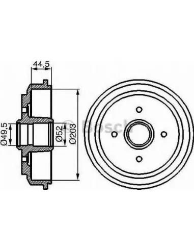 Tambor de freno Bosch 986477149