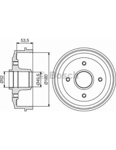 Tambor de freno Bosch 986477153