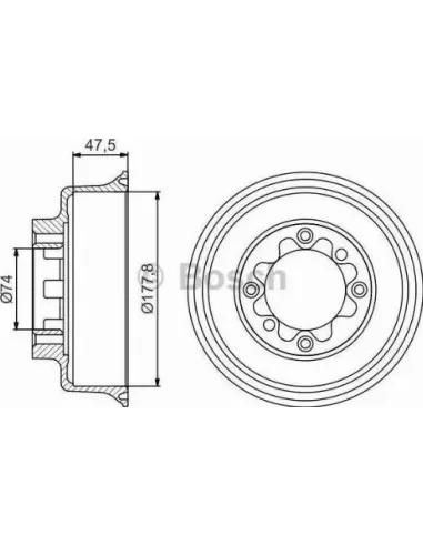 Tambor de freno Bosch 986477154