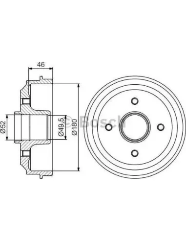 Tambor de freno Bosch 986477155