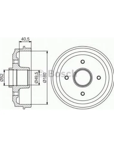 Tambor de freno Bosch 986477156