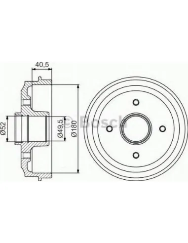 Tambor de freno Bosch 986477157