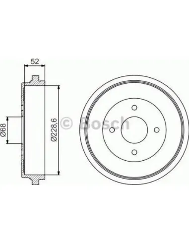 Tambor de freno Bosch 986477158