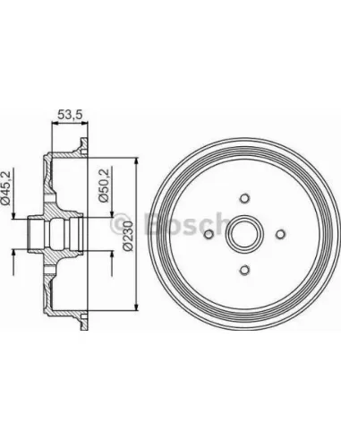 Tambor de freno Bosch 986477160