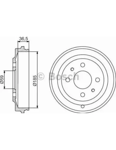 Tambor de freno Bosch 986477161