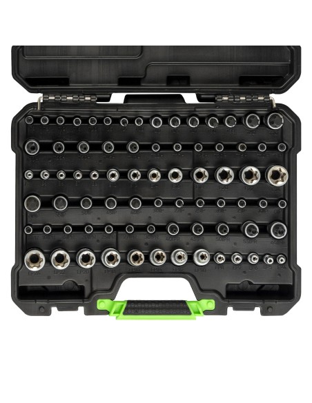 MALETÍN DE VASOS Y PUNTAS TORX / TORX PLUS DE 77 PIEZAS