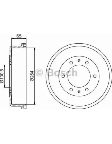 Tambor de freno Bosch 986477163