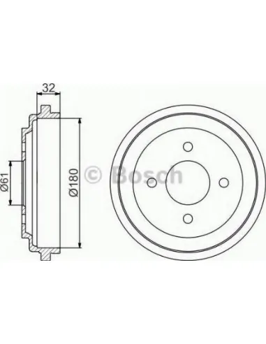 Tambor de freno Bosch 986477164