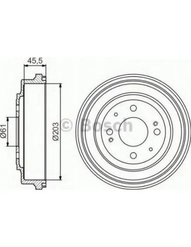 Tambor de freno Bosch 986477166
