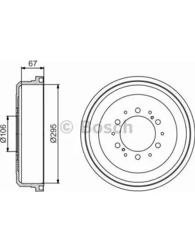 Tambor de freno Bosch 986477167