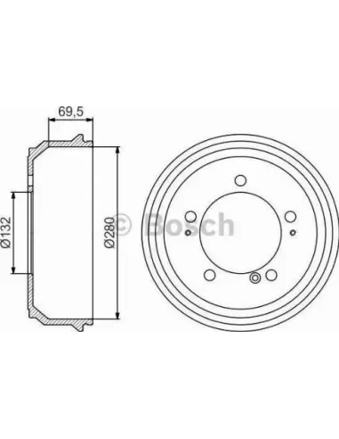 Tambor de freno Bosch 986477169