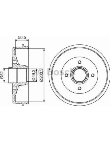 Tambor de freno Bosch 986477170